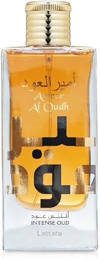 Lattafa Ameer Al Oud Intense Oud for Unisex Eau de Parfum Spray, 3.4 Ounce