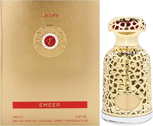 Lattafa Emeer Eau de Parfum Spray for Unisex, 3.4 Ounce