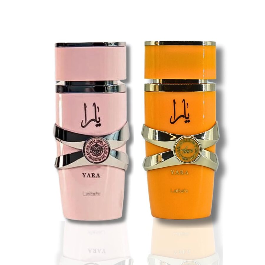 Lattafa for Women 2 Piece Eau de Parfum Gift Set (Yara + Yara Tous) 3.4 Ounce/100 ml each
