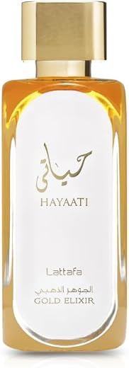Lattafa Hayaati Gold Elixir Eau De Parfum Spray for Unisex, 3.4 Ounce